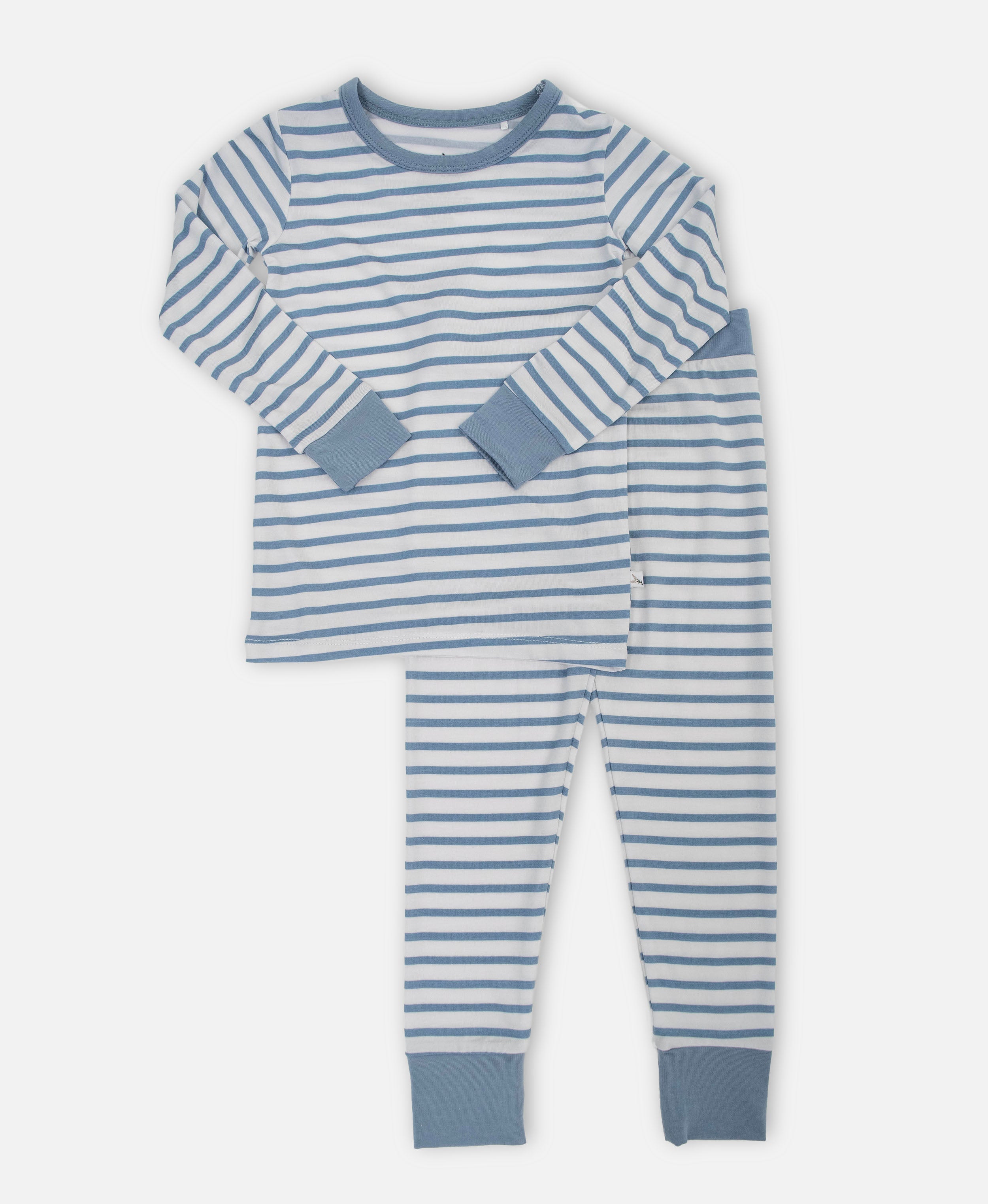 Slate Blue Striped Kids Pajamas