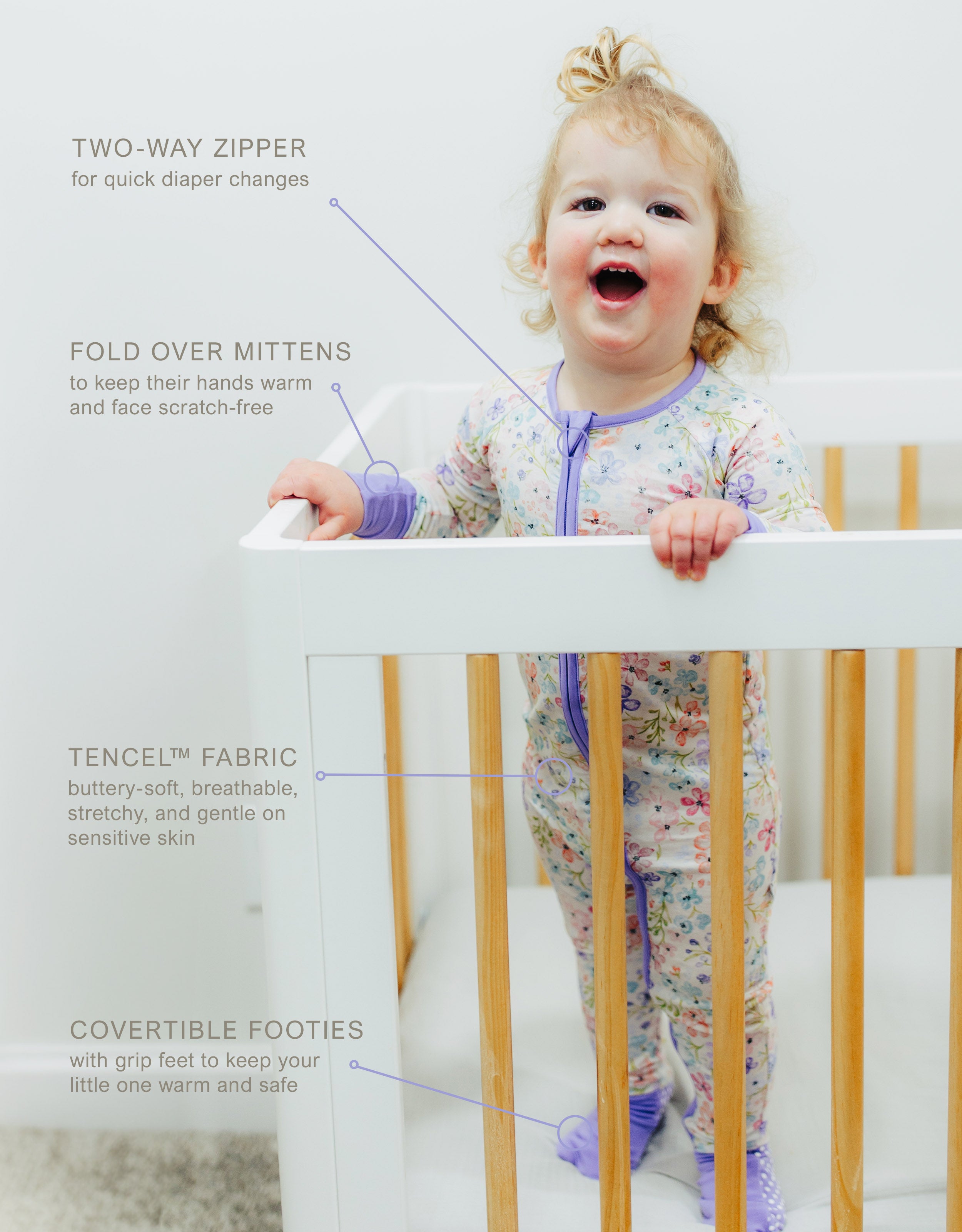 Floral Infant Convertible Sleeper