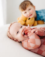 Rosewood Checker Infant Convertible Sleeper