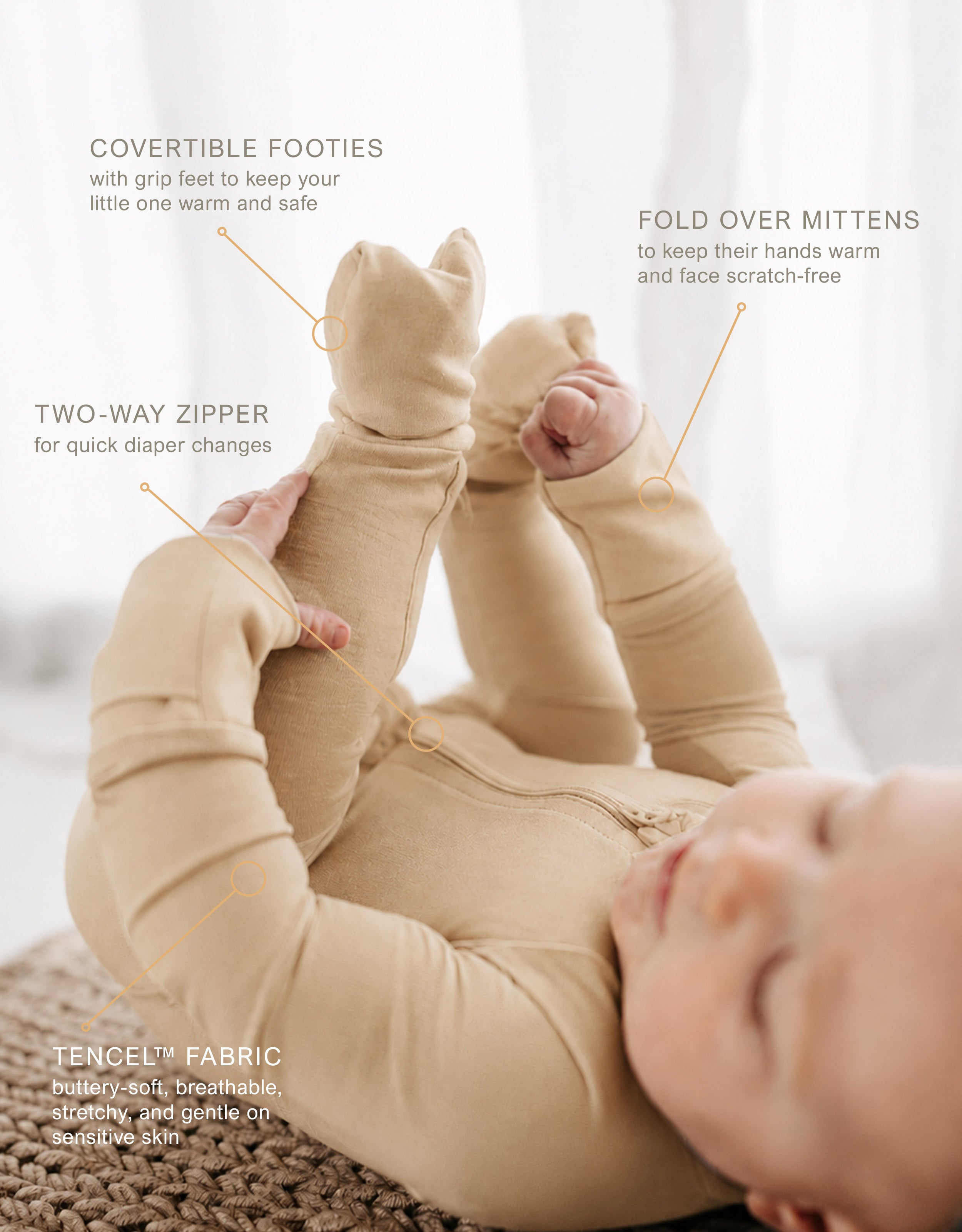 Tan Infant Convertible Sleeper