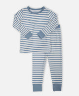 Slate Blue Striped Kids Pajamas