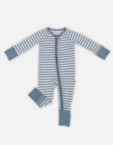 Slate Blue Striped Toddler Pajama Sleeper