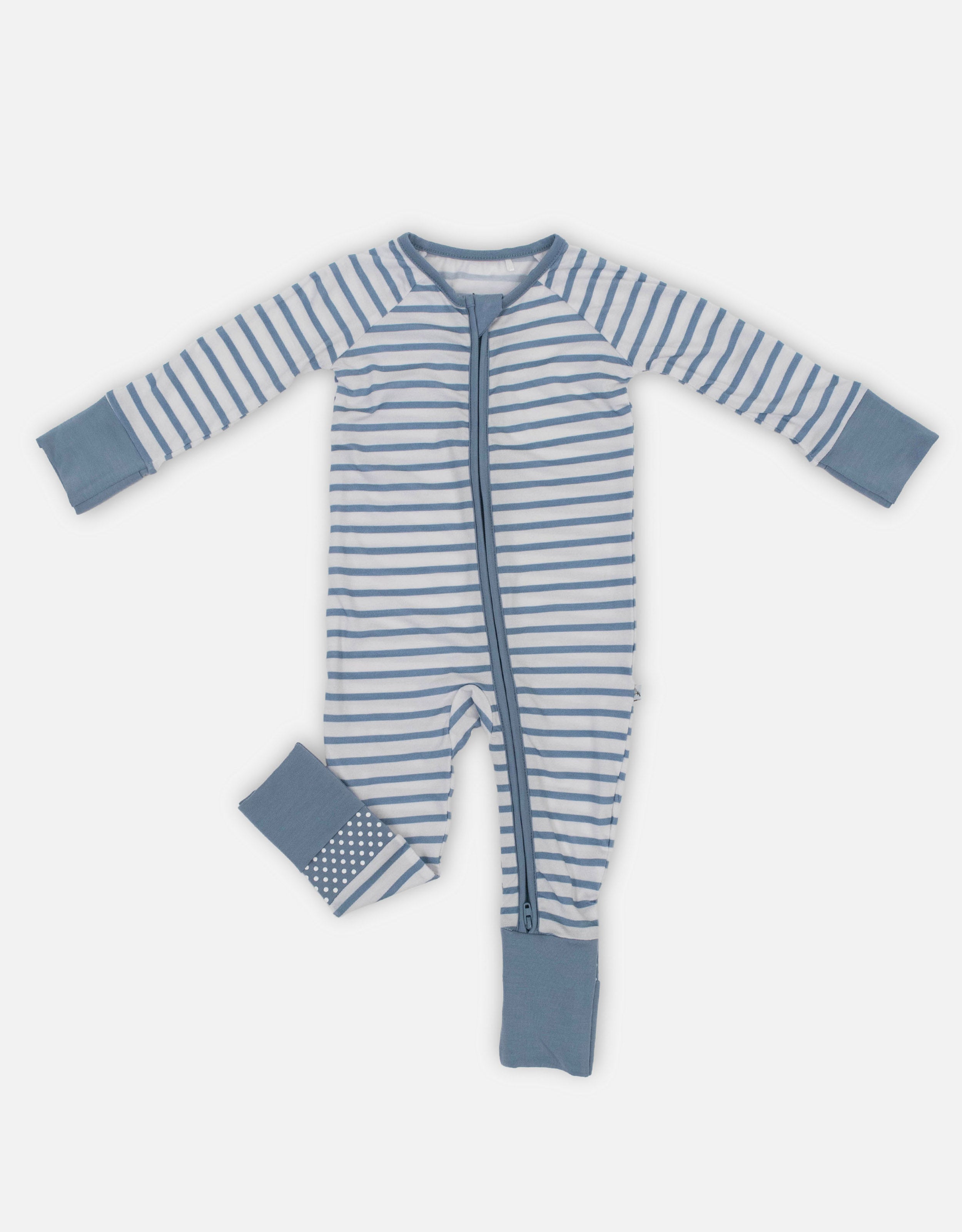 Slate Blue Striped Toddler Pajama Sleeper