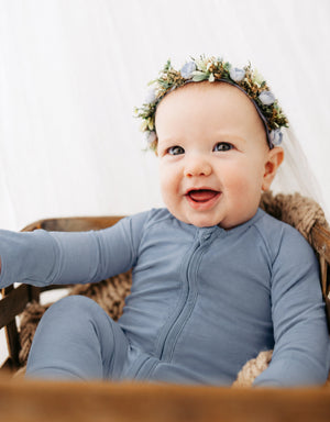 Slate Blue Infant Convertible Sleeper