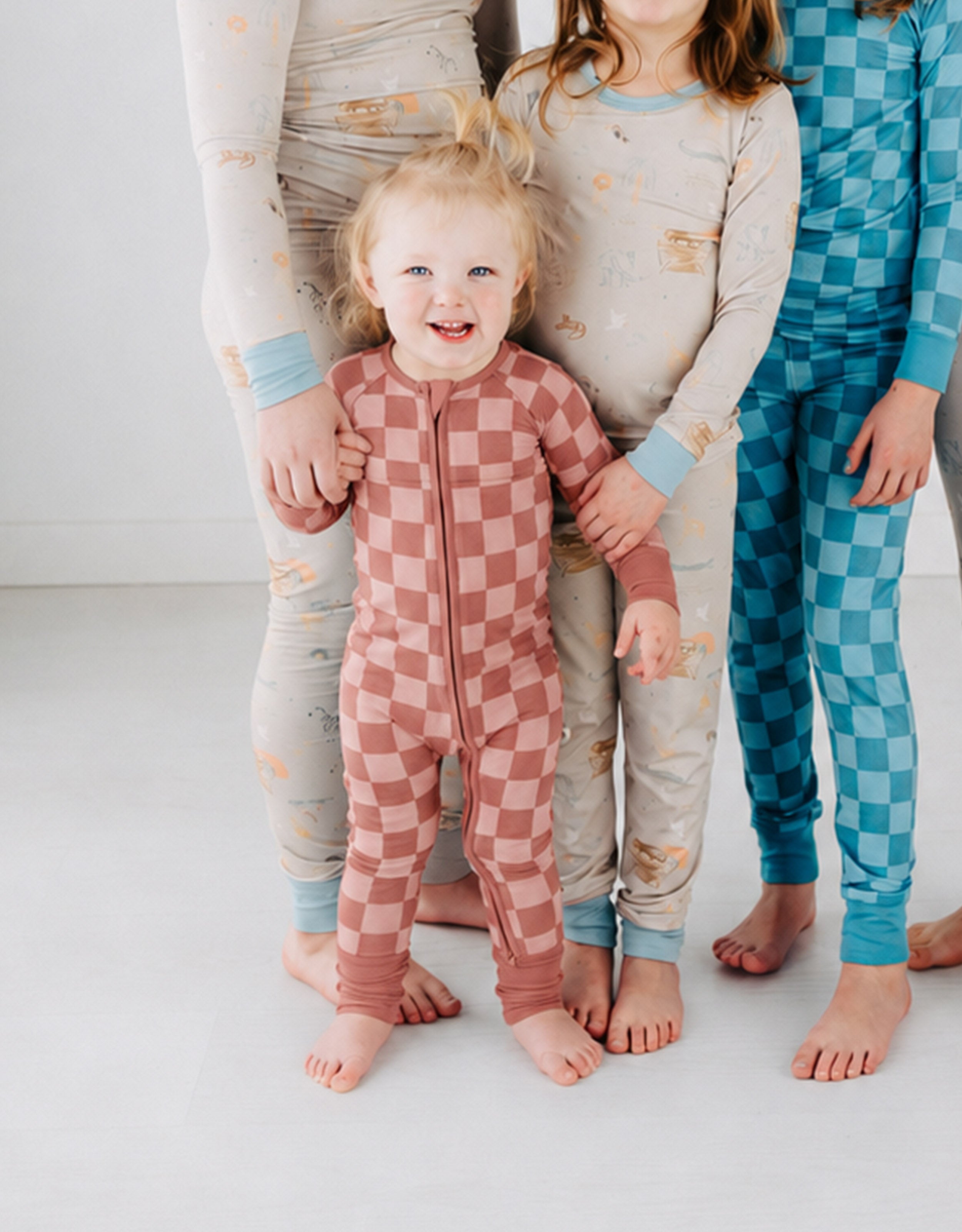 Rosewood Checker Toddler Pajama Sleeper