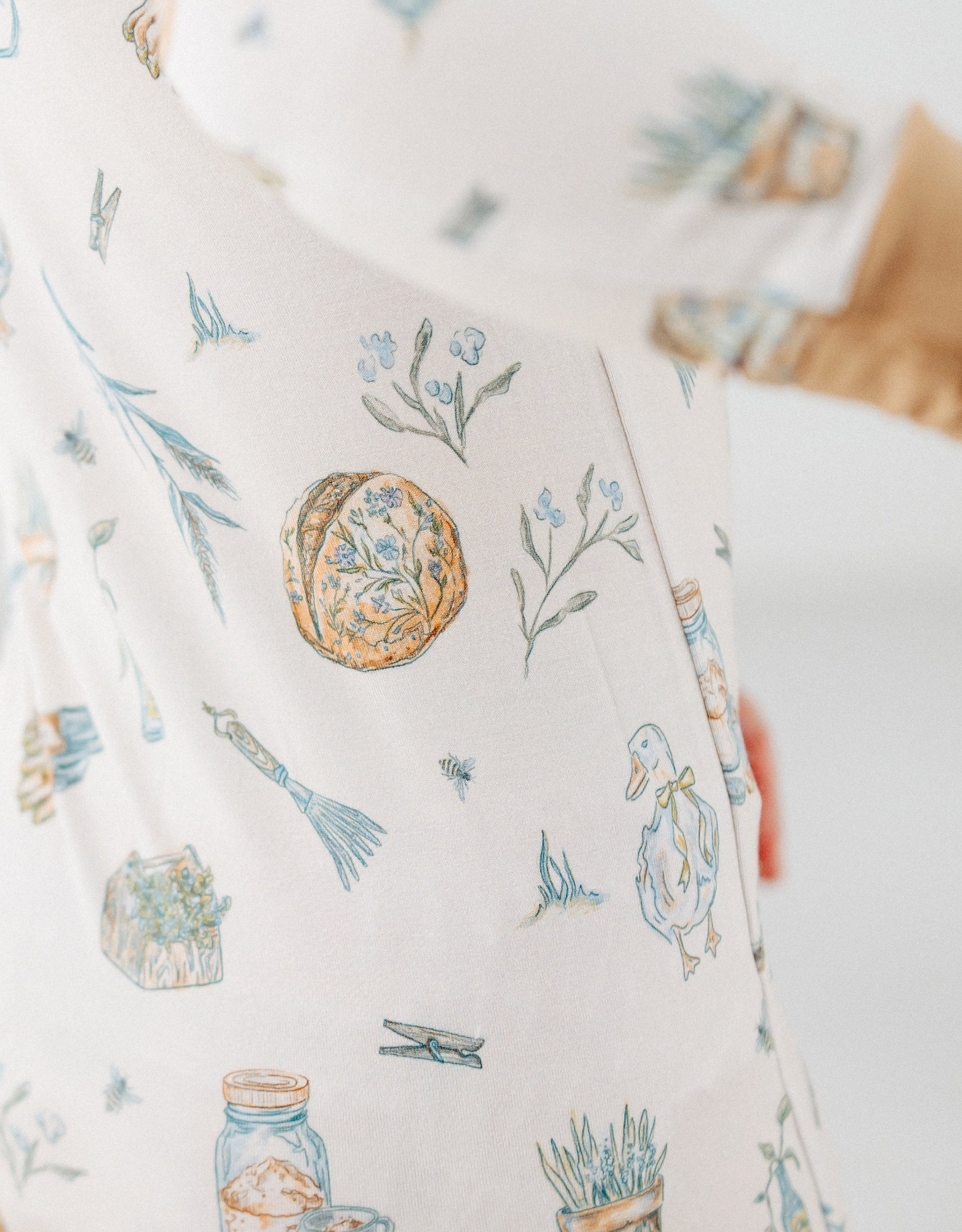 close up detail image of Meadow Lane Kids Heirloom Homestead toddler sleeper design